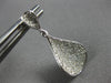 .74CT DIAMOND 14KT WHITE GOLD CLASSIC ROUND PAVE TEAR DROP FUN HANGING EARRINGS
