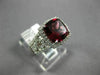 ESTATE WIDE 3.0CT DIAMOND & AAA RHODOLITE 14K ROSE GOLD INFINITY ENGAGEMENT RING