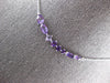 ESTATE 1.4CT DIAMOND & AAA AMETHYST 14KT WHITE GOLD MULTI SHAPE FUN BAR NECKLACE