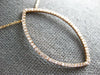 ESTATE LARGE .40CT DIAMOND 14K ROSE GOLD OPEN MARQUISE SHAPE LEAF NECKLACE 26825