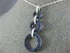 LARGE 2.13CT DIAMOND & SAPPHIRE 18KT WHITE GOLD CIRCLE OF LIFE JOURNEY PENDANT