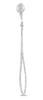 ESTATE .45CT DIAMOND 14KT WHITE GOLD ROUND TEAR DROP ELONGATED HANGING EARRINGS