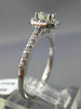 ESTATE .56CT DIAMOND 14KT WHITE GOLD 3D SEMI ETERNITY WEDDING ANNIVERSARY RING