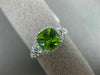 WIDE 1.70CT DIAMOND & AAA PERIDOT 14KT WHITE GOLD OPEN FILIGREE ENGAGEMENT RING