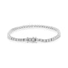 ESTATE 1.0CT DIAMOND 14KT WHITE GOLD 3D CLASSIC ROUND TENNIS BRACELET