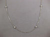 .25CT DIAMOND 14KT WHITE GOLD 3D CLASSIC BEZEL DOUBLE SIDED BY THE YARD NECKLACE