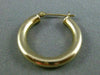 ESTATE 14KT YELLOW GOLD 3D CLASSIC HANGING HOOP EARRINGS #25136