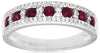 .86CT DIAMOND & AAA RUBY 14KT WHITE GOLD SQUARE CHANNEL 7 STONE ANNIVERSARY RING