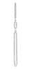 0.37CT DIAMOND 14KT WHITE GOLD 3D OVAL BAR ELONGATED LEVERBACK HANGING EARRINGS