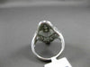 ANTIQUE LARGE OLD MINE DIAMOND 14KT WHITE GOLD FILIGREE NORTH SOUTH RING #19850