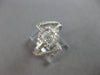 WIDE .53CT DANCING DIAMOND 14KT WHITE GOLD 3D ROUND SQUARE OCTAGON FUN RING