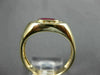 ESTATE 1.20CT DIAMOND & AAA RUBY 14K YELLOW GOLD 3D OVAL BEZEL CLASSIC MENS RING