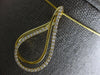 ESTATE LARGE .36CT DIAMOND 18K YELLOW GOLD DOUBLE TEAR DROP FUN FLOATING PENDANT
