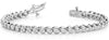 ESTATE 3.0CT DIAMOND 14KT WHITE GOLD 3D ROUND DOUBLE SWIRL FUN TENNIS BRACELET