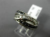 ESTATE WIDE .64CT BLACK & WHITE DIAMONDS 14KT WHITE GOLD INFINITY LOVE RING #860