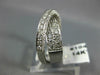 ESTATE WIDE 1.50CT DIAMOND 14KT WHITE GOLD 3D CRISS CROSS ANNIVERSARY RING #1040