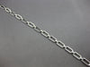 ESTATE WIDE & LONG 1.28CT DIAMOND 14K WHITE GOLD MULTI OVAL LINK TENNIS BRACELET