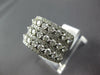 ESTATE LARGE 2.77CT DIAMOND 14K WHITE GOLD 3D CLASSIC MULTI ROW ANNIVERSARY RING