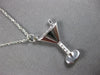 ESTATE .05CT DIAMOND 14KT WHITE GOLD 3D CLASSIC MARTINI FUN FLOATING PENDANT