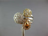 ESTATE WIDE 1.02CT DIAMOND 18KT TRI COLOR GOLD 3D CLUSTER MULTI SHAPE FUN RING