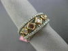 WIDE 1.15CT WHITE & PINK DIAMOND 18KT WHITE & ROSE GOLD 3D CRISS CROSS LOVE RING