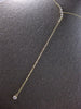 LARGE .50CT DIAMOND 14K YELLOW GOLD GRADUATING LARIAT SOLITAIRE JOURNEY NECKLACE