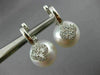 ESTATE LARGE .44CT DIAMOND & AAA SOUTH SEA PEARL DIAMOND 18K WHITE GOLD EARRINGS