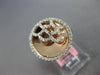 WIDE .38CT DIAMOND 14KT WHITE & ROSE GOLD ROUND FILIGREE WEB CIRCULAR FUN RING