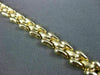ESTATE WIDE 14KT YELLOW GOLD MATTE & SHINY TOOTH FAIRY BRACELET 6mm #23314