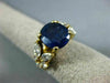 ESTATE LARGE 4.65CT DIAMOND & AAA SAPPHIRE 18KT YELLOW GOLD 3D ENGAGEMENT RING