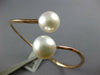 LARGE AAA SOUTH SEA PEARL 18KT ROSE GOLD CLASSIC 3D CRISS CROSS BANGLE BRACELET
