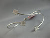 LARGE .60CT DIAMOND 18KT WHITE GOLD 3D ROUND & BAGUETTE FLEXIBLE BANGLE BRACELET