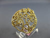 EXTRA LARGE 1.65CT DIAMOND 14KT YELLOW GOLD OPEN FILIGREE ETOILE DOME SHAPE RING