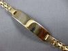 ESTATE WIDE 18KT YELLOW GOLD 3D CLASSIC ENGRAVEABLE ID BRACELET #27844