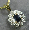 ESTATE .42CT SAPPHIRE & DIAMONDS 10KT 2 TONE GOLD PEAR SHAPED PENDANT #22975