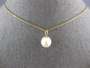 ESTATE AAA SOUTH SEA PEARL 14KT YELLOW GOLD CLASSIC 8MM FLOATING PENDANT #27430