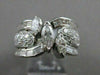 ESTATE WIDE 4.13CTW MARQUISE DIAMOND PLATINUM BAND ENGAGEMENT RING E/F VVS #2696