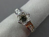 ESTATE .94CT DIAMOND 14KT WHITE GOLD 3D CROWN SEMI MOUNT ENGAGEMENT RING #2078