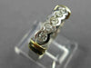 ESTATE .35CT DIAMOND 14K TWO TONE GOLD 3D 5 STONE BEZEL ANNIVERSARY RING #3766
