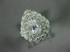 ESTATE LARGE 3.11CT DIAMOND 14K WHITE GOLD CLASSIC HALO FILIGREE ENGAGEMENT RING