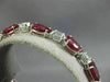 ESTATE WIDE 19.52CT AAA WHITE & PINK TOPAZ 18KT WHITE GOLD OVAL TENNIS BRACELET