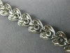 ANTIQUE WIDE 1.21CT DIAMOND 14KT WHITE GOLD HEART ETOILE TENNIS BRACELET #2500