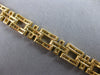 LARGE 4.0CT DIAMOND 14K YELLOW GOLD 3D CHANNEL SQUARE MULTI LINK TENNIS BRACELET