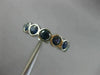 WIDE 3.10CT AAA ROUND SAPPHIRE 14KT WHITE GOLD 3D ETOILE BEZEL ANNIVERSARY RING