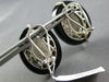 51.61CT DIAMOND & AAA SMOKY TOPAZ & ONYX 14K WHITE GOLD CLIP ON HANGING EARRINGS