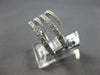 ESTATE WIDE .83CT DIAMOND 18KT WHITE GOLD GRADUATING CRISS CROSS MULTI ROW RING