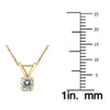 ESTATE .25CT DIAMOND 14KT YELLOW GOLD CLASSIC SOLITAIRE 4 PRONG FLOATING PENDANT