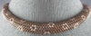 WIDE 58.78CT DIAMOND & AAA SMOKEY TOPAZ 14KT ROSE GOLD ETERNITY TENNIS NECKLACE