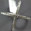 ESTATE LARGE .61CT DIAMOND 14KT WHITE GOLD 3D CRISS CROSS X INFINITY LOVE RING