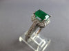 LARGE 2.22CT DIAMOND & AAA EMERALD 14KT WHITE GOLD SQUARE ENGAGEMENT RING #28083